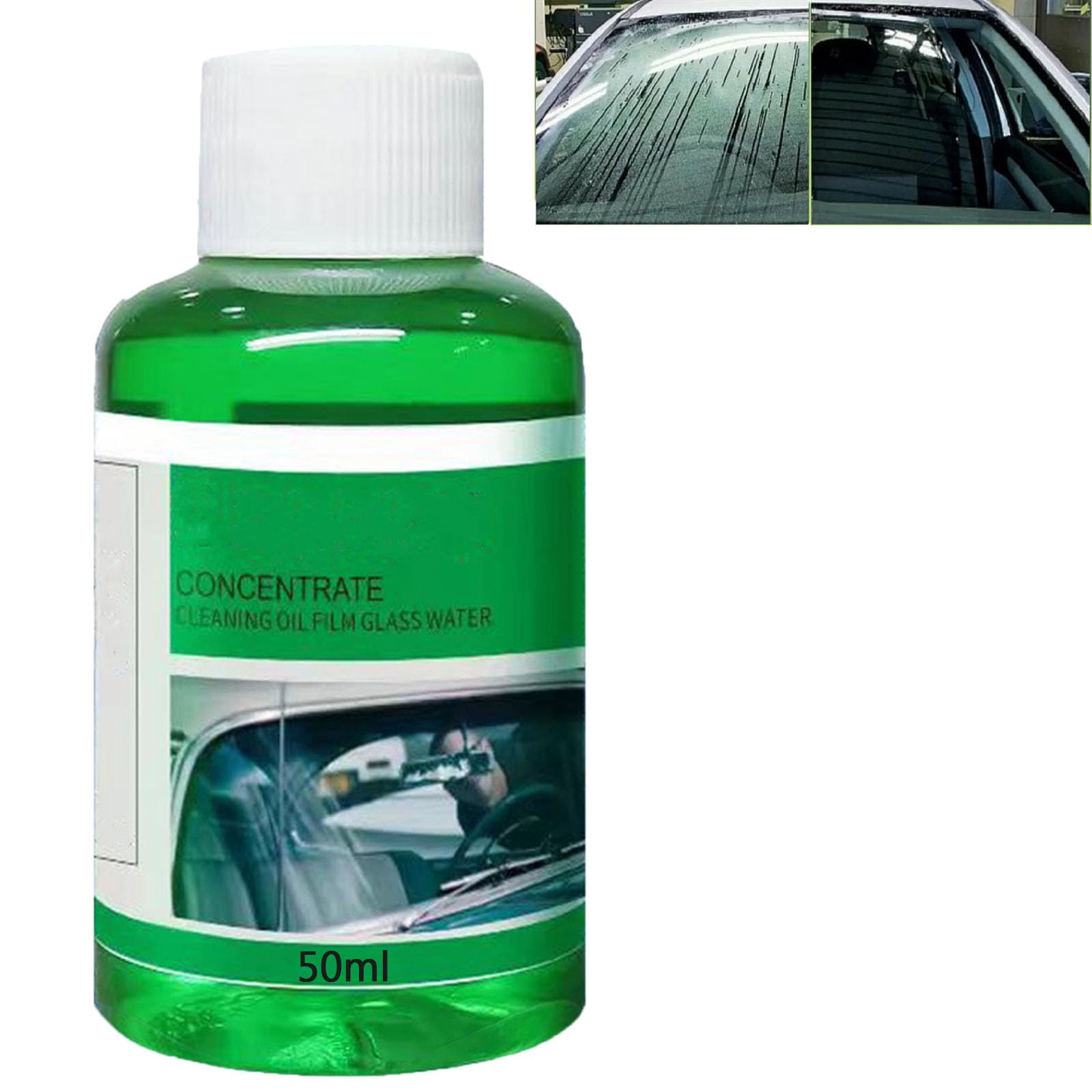 Powerful Cleaner Concentrate for Car Oil Film, Konzentrierter Auto-Ölfilm-Reiniger, Autoglas-Ölfilm-Reiniger, Ölfilm-Entferner für Autofenster, Windschutzscheiben-Ölfilm-Entferner für Autoglas (1pcs) von homomdy