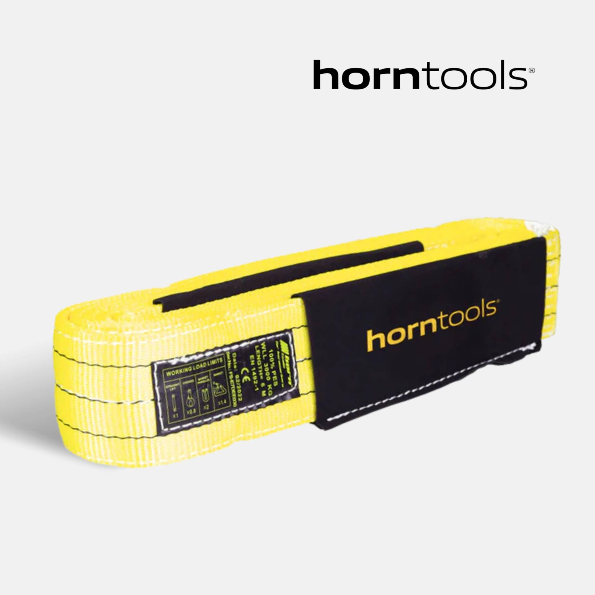 Horntools Seilwindenzubehör, Bergegurt gelb, 21 Tonnen Bruchlast, 3 Tonnen Arbeitslast (6 Meter) von horntools