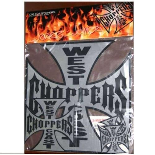 Hotrodspirit – 5 Sticker West Coast Choppers Kreuz Malte 32 16 8 cm von hotrodspirit