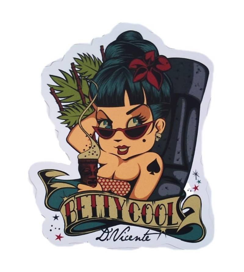 Hotrodspirit – Aufkleber David Vicente Betty Cool Ti selbstklebend Hawai Rock von hotrodspirit