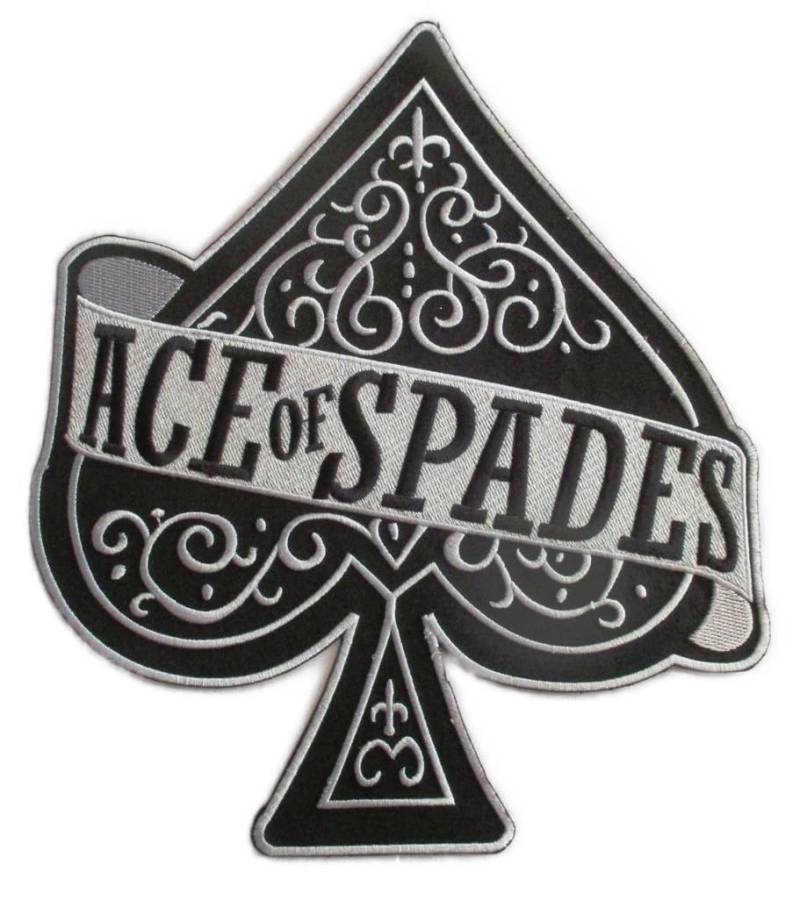 Hotrodspirit – Patch Ace of Spades Motorheah Rock Roll Hard 10 x 8,5 cm Totenkopf Pirat Aufnäher zum Aufbügeln Biker von hotrodspirit