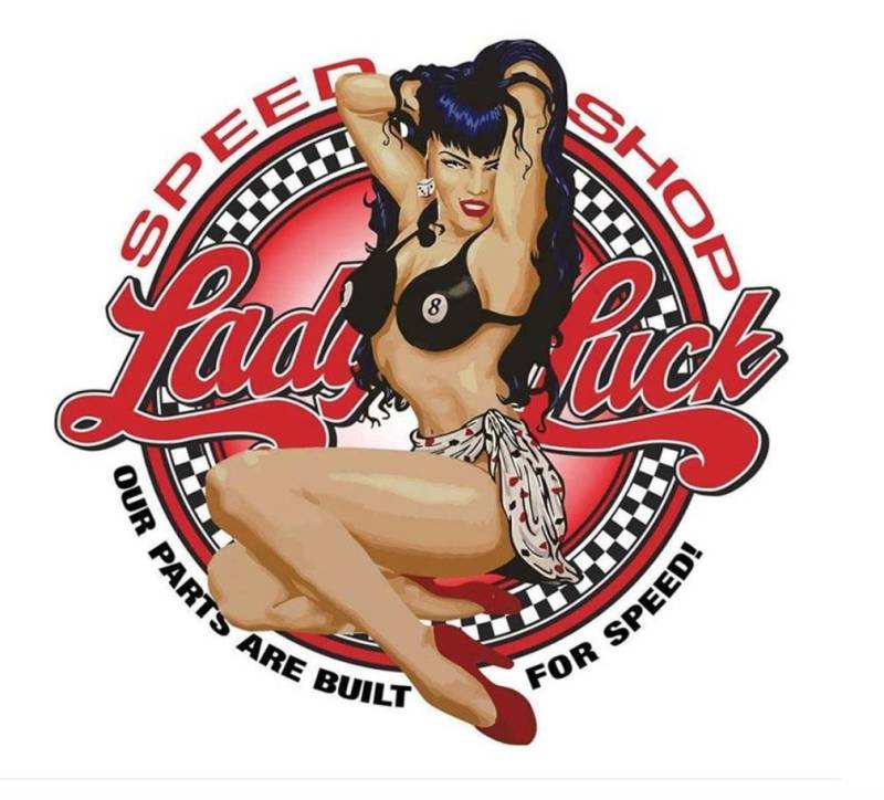 Hotrodspirit – Sticker extra fein Pin-up Pin-up Speed Shop Lady Luck Sexy Aufkleber Garage von hotrodspirit