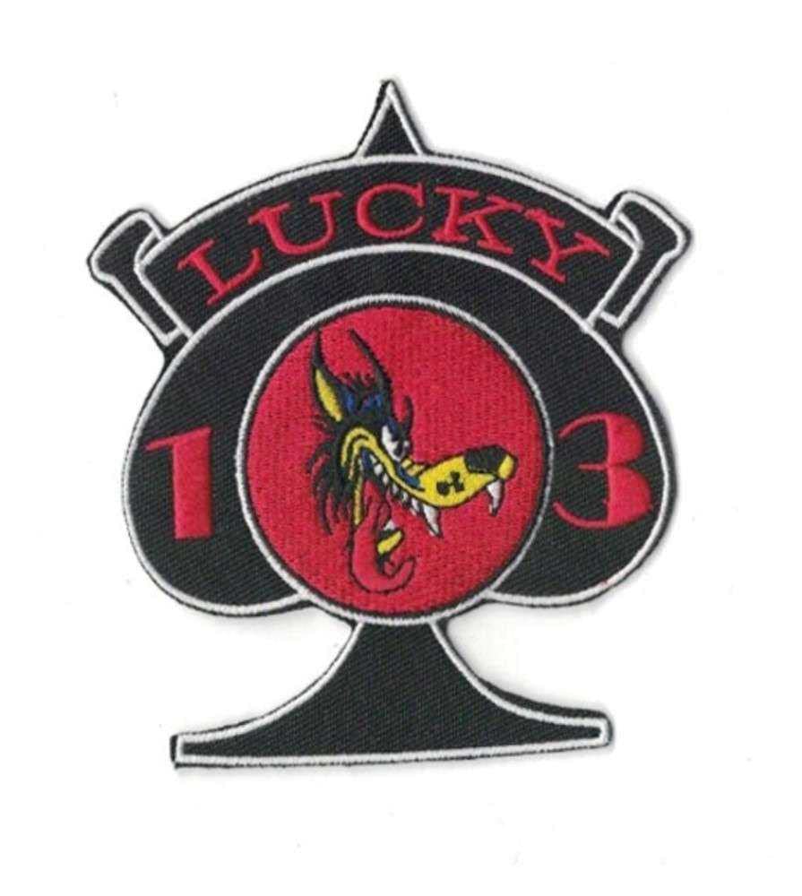 hotrodspirit – Aufnäher Lone Wolf Lucky 13 as de Pique Öl Garage Deko Patch von hotrodspirit