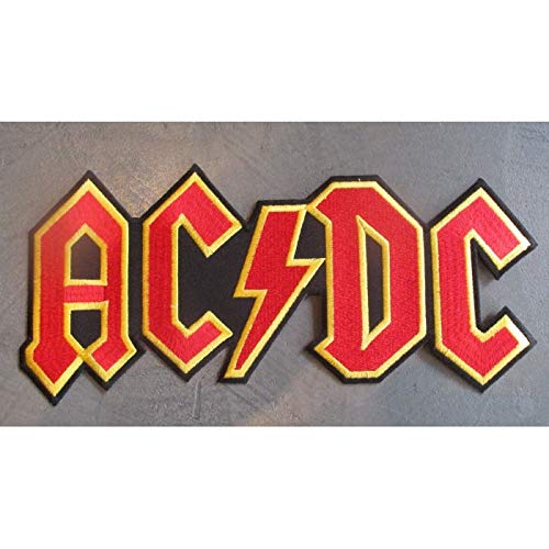 hotrodspirit – Große Patch ACDC rot Gruppe Hard Rock 24,5 x 10.5 cm Wappen Rücken Blousonjacke Biker Crane Pirat von hotrodspirit