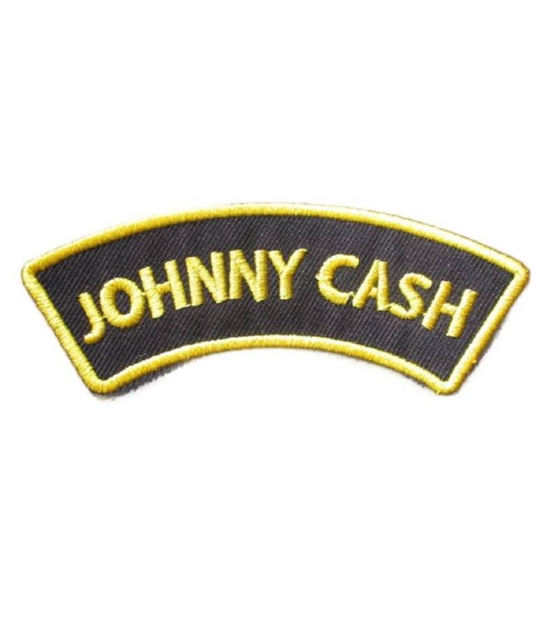 hotrodspirit – Patch Johnny Cash banderolle schwarz gelb Ecusson-Country Rock von hotrodspirit