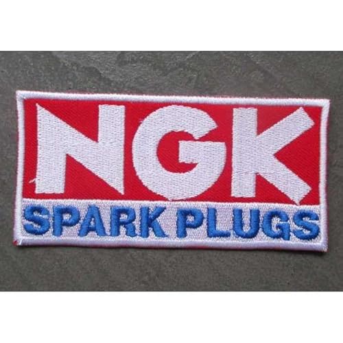 hotrodspirit – Patch Kerze NGK Spark Plug Wappen Zum Aufbügeln Für Blousonjacke von hotrodspirit