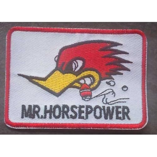 hotrodspirit – Patch Mr. Horsepower rechteckig Ecusson-zum Aufbügeln von hotrodspirit