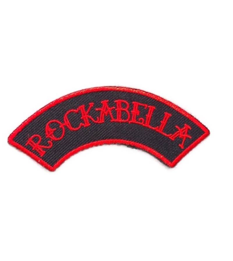 hotrodspirit – Patch Rockabella banderolle schwarz rot Pin up Ecusson-Rockab von hotrodspirit