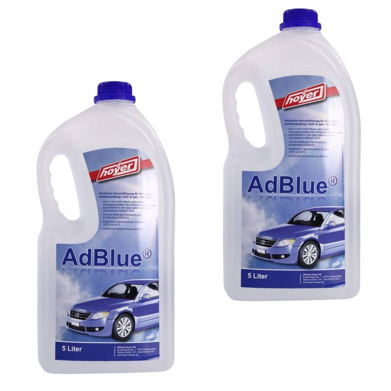 Hoyer AdBlue Hochreine SCR Harnstofflösung ISO 22241, 2x5 Liter von hoyer