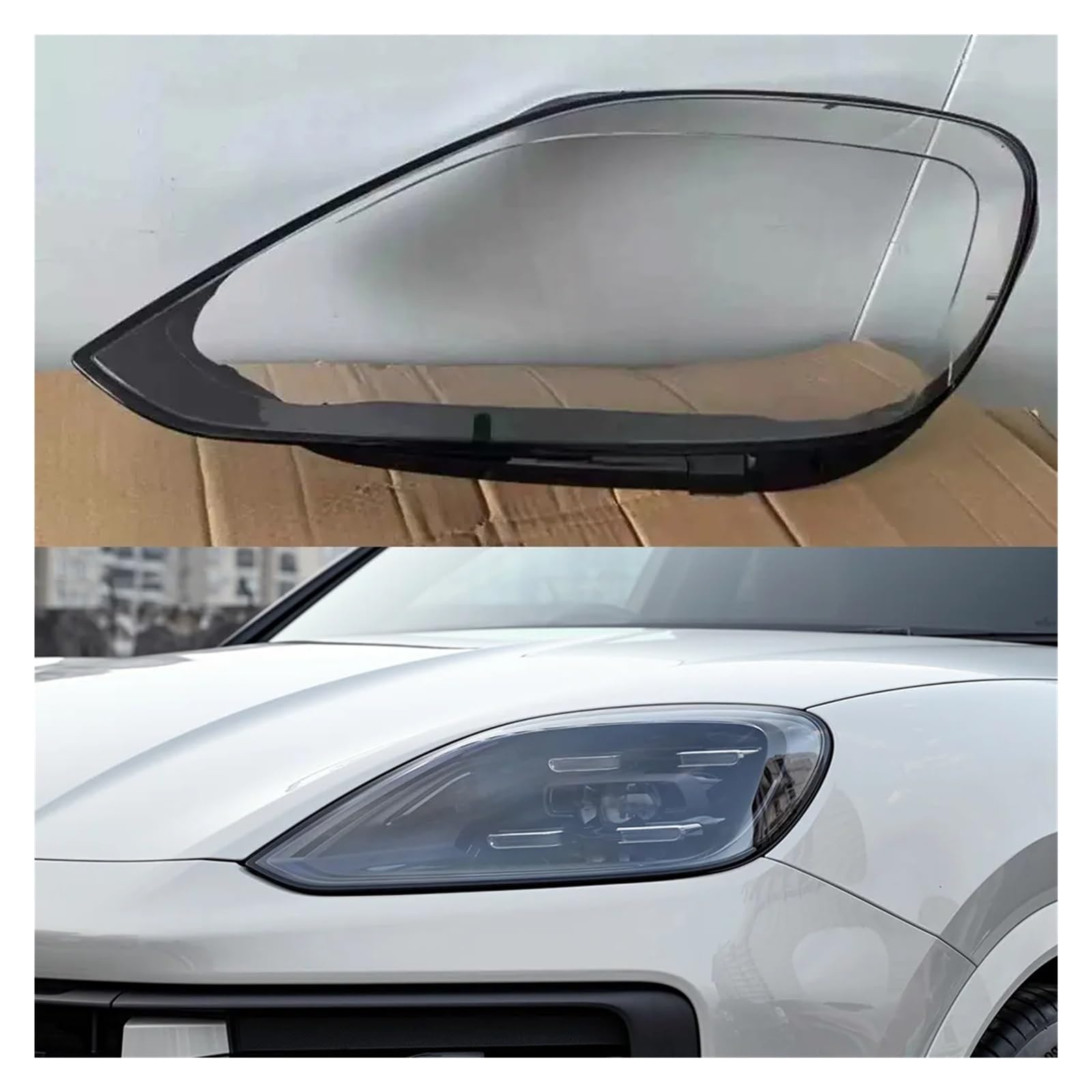 Auto Case Headlamp Caps Compatible for Porsche Cayenne 2024 2025 Car Front Headlight Lens Cover Lampshade Lampcover Head Lamp Light Shell(Left) von huanglanhuagr