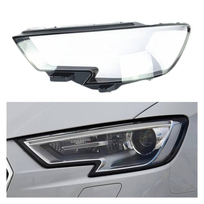 Auto-Front-Transparente Abdeckung Scheinwerfergehäuse Glasschale Lampenschirm Scheinwerferlinse Abdeckkappen Kompatibel for Audi A3 S3 2017-2020(Left) von huanglanhuagr