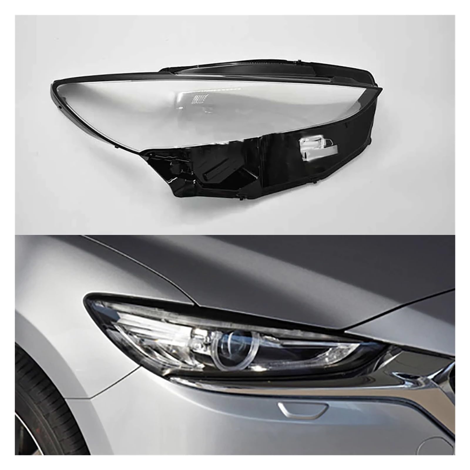 Autolinsenglas, Lichtlampen-Scheinwerferschale, kompatibel mit Mazda 6 Atenza 2019 2020, Ersatz der Scheinwerferlinse, automatischer transparenter Lampenschirm(Right) von huanglanhuagr