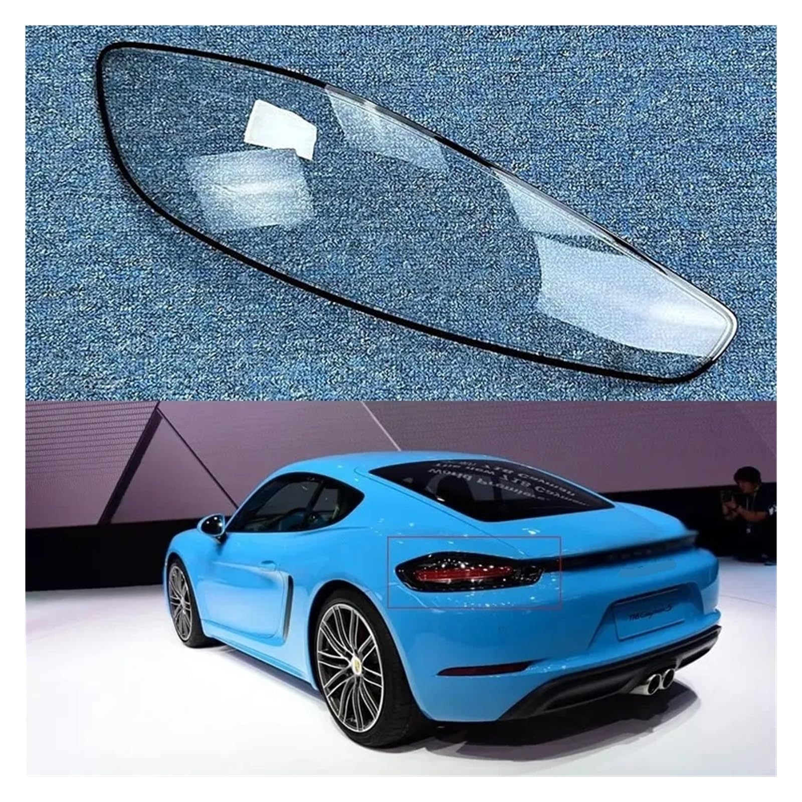 Car Accessories Compatible for Porsche 718 Compatible for Caymans/Compatible for Boxster 16-22 Lamp Shade Headlamp Cover Transparent Headlight Shell Lens(Left and Right 2pcs) von huanglanhuagr