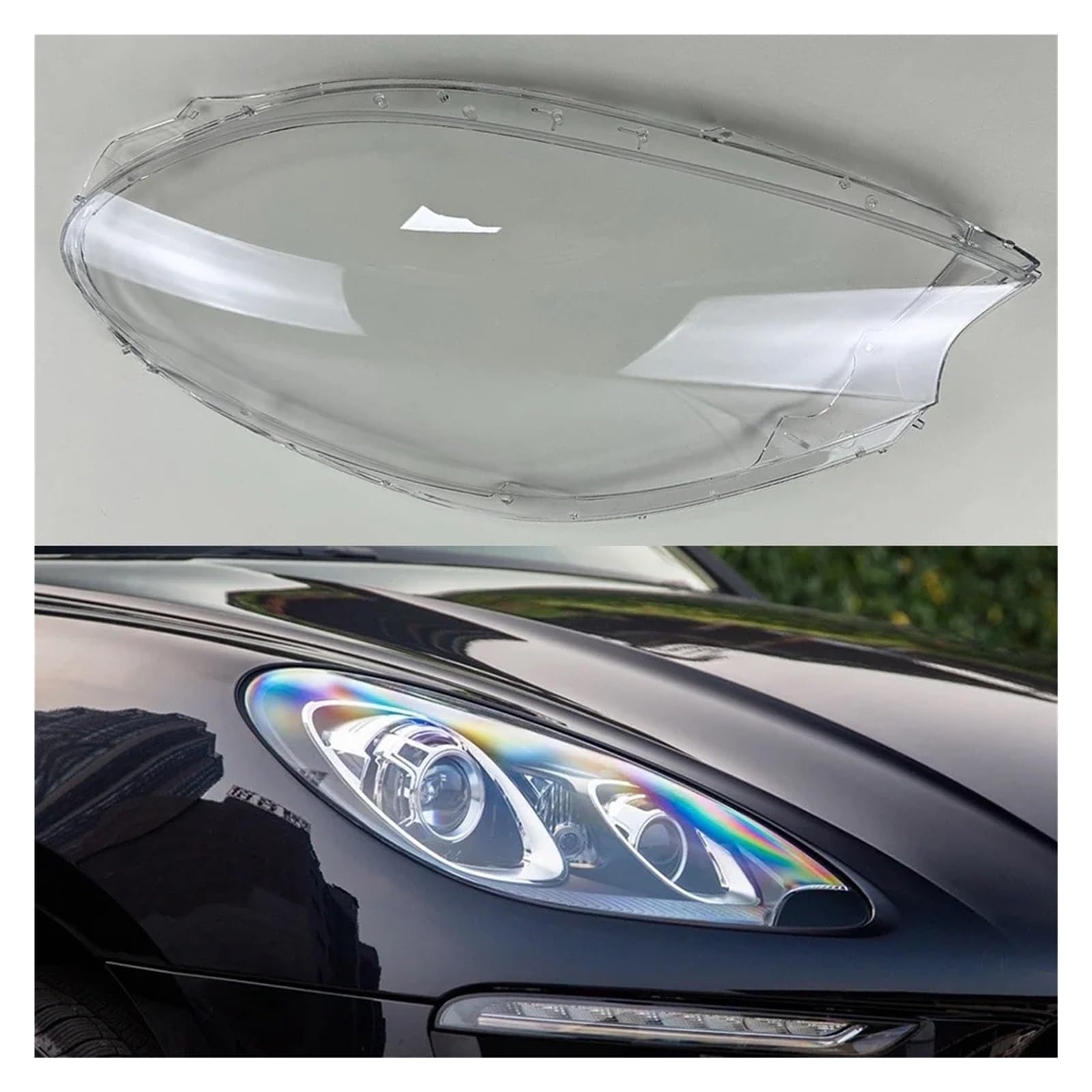 Compatible for Porsche 2014-2017 Car Front Headlight Glass headlamps transparent lampshade lamp Shell Headlight Cover Lens(1PCS Right Side) von huanglanhuagr