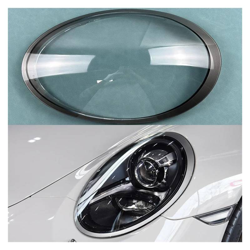 Compatible for Porsche 911 991 2012-2018 Car Front Headlight Cover Auto Headlamp Lampshade Lampcover Head Lamp Light Glass Lens Shell Caps(1PCS Left Side) von huanglanhuagr