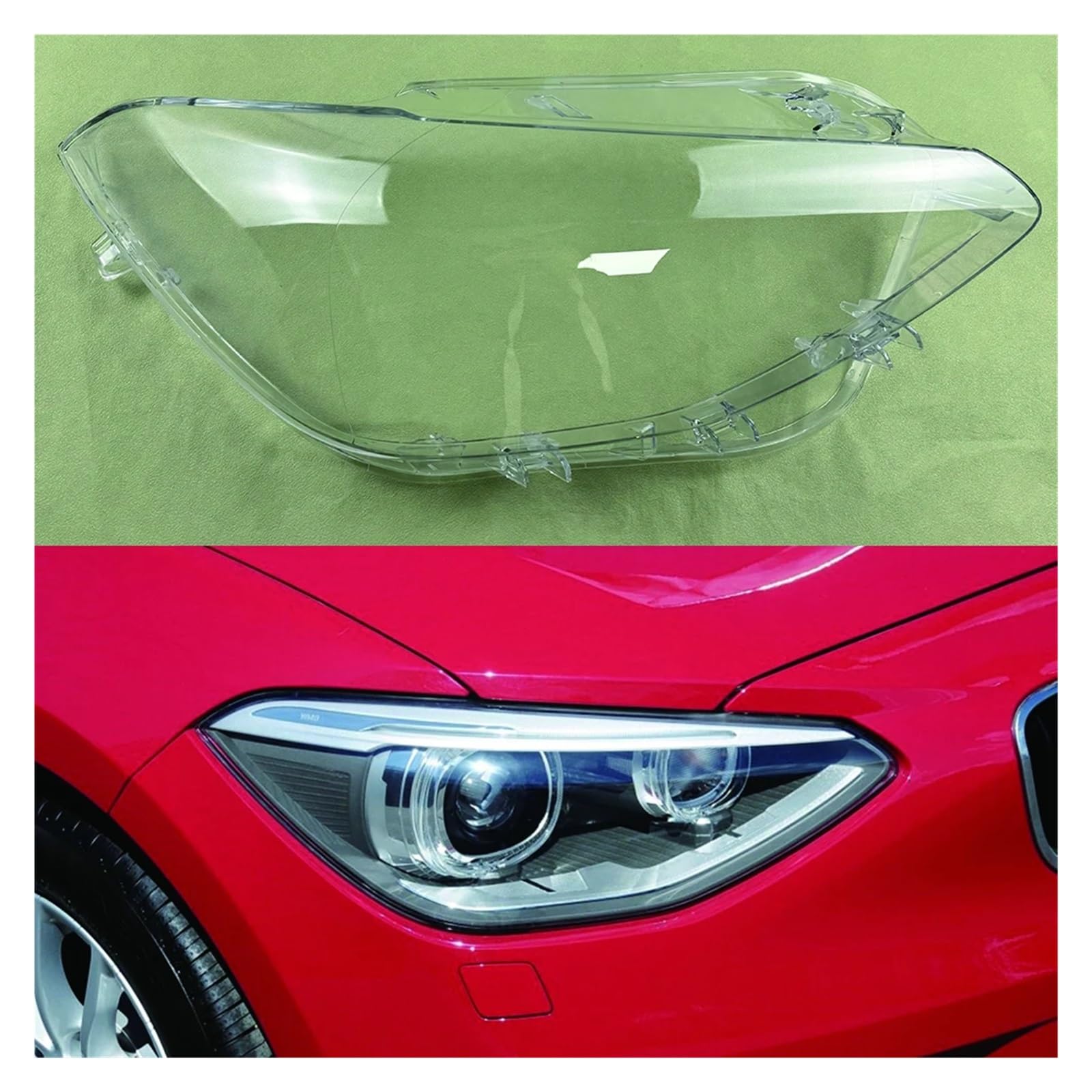 Kompatibel mit BMW 1er F20 116i 118i 120i 2012-2014 Autozubehör Transparente Scheinwerfer-Scheinwerferabdeckung Lampenschirm-Schalenlinse(Right) von huanglanhuagr