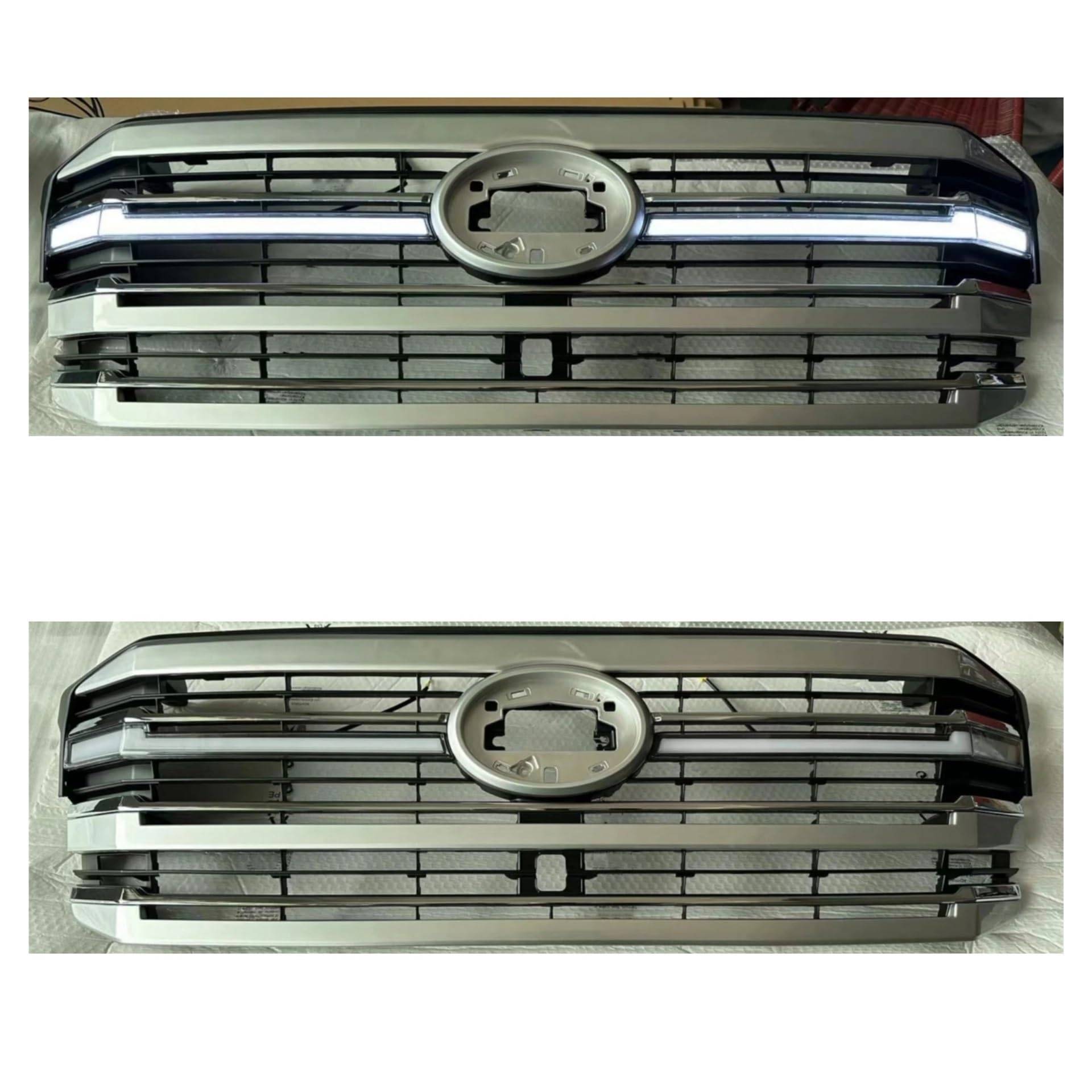 huanglanhuagr Kühlergrillgitter kompatibel for Toyota Land Cruiser LC300 Maske mit leichtem Autozubehör von huanglanhuagr