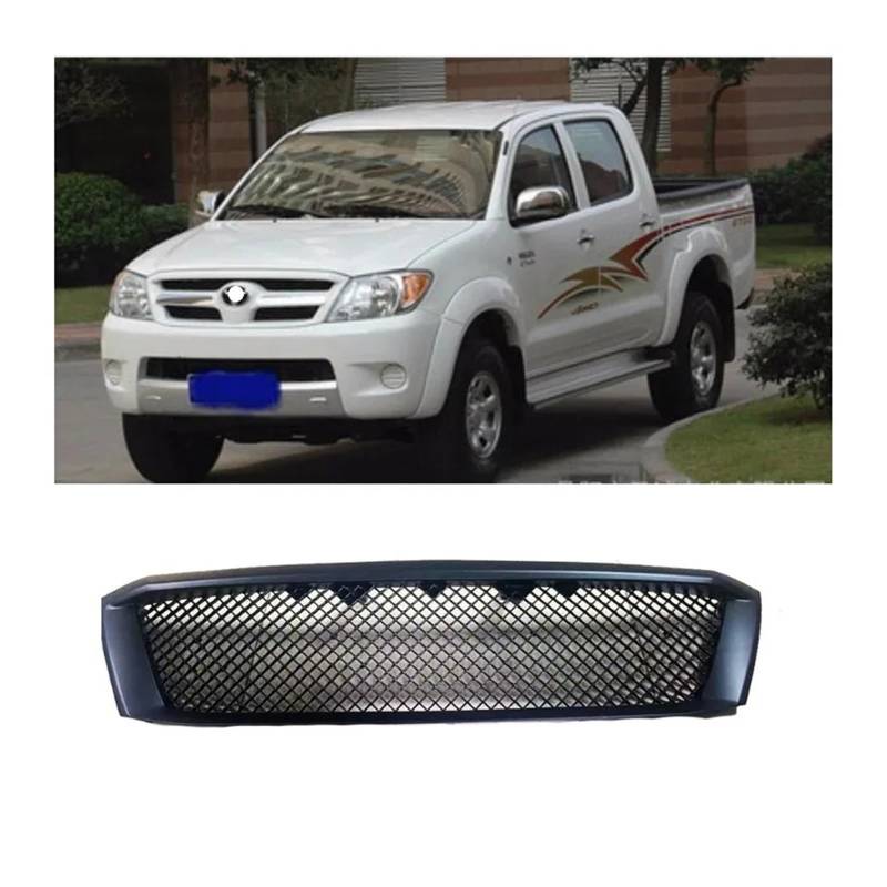 huanglanhuagr Vorderer Racing-Grill, kompatibel mit Toyota Hilux Vigo 2005–2012, modifiziertes Offroad-Grill-Upgrade(2012-2014) von huanglanhuagr