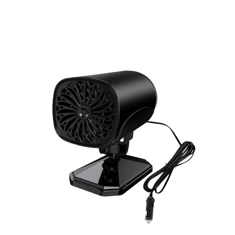 2in1 Autoheizung mit 1,4 m Zigarettenkabel 12 V 24 V Winter Windschutzscheibe Defroster Defogger Armaturenbrett Heizung und Lüfter Autokühler 120 W(12V Black) von huangtaogr