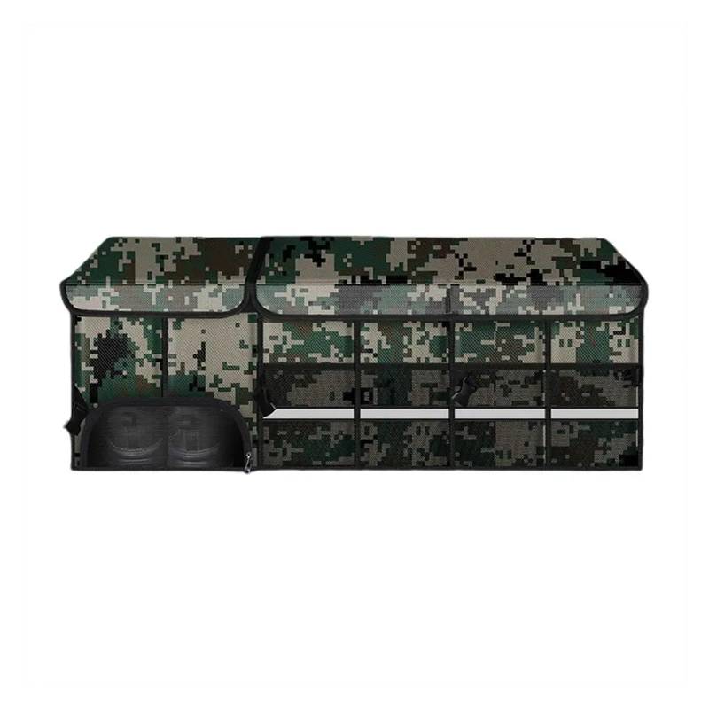 Auto-Aufbewahrungsbox, faltbar, große Kapazität, Kofferraum-Organizer mit Deckel, Aufbewahrungsbox for den Außenbereich, Camping-Van, SUV, Autobox, Zubehör(XL Camouflage) von huangtaogr