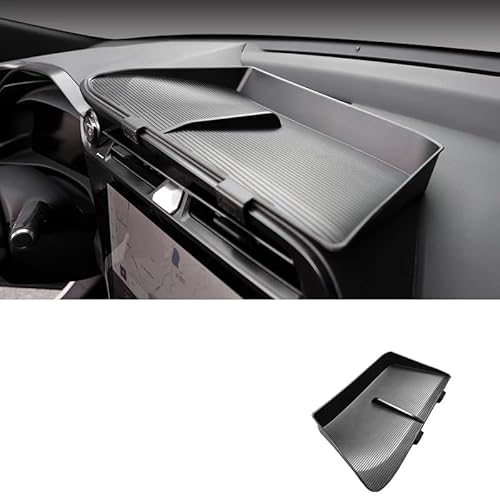 Auto-Bildschirm-Armaturenbrett-Aufbewahrungsbox-Organizer, ABS-Armaturenbrett-Aufbewahrungsbox-Fach, passend for Lexus RZ450e 2023–2024, Innenzubehör(Black Frosted) von huangtaogr