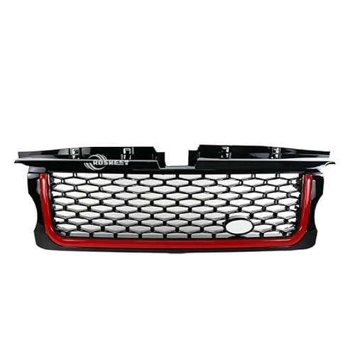 Auto-Renngrills Kompatibel for Land Rover Range Rover Sport 2005-2009 L320 Frontstoßstangengrill Autozubehör(Black Red) von huangtaogr