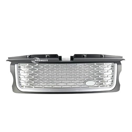 Auto-Renngrills Kompatibel for Land Rover Range Rover Sport 2005-2009 L320 Frontstoßstangengrill Autozubehör(Gray Silver Silver) von huangtaogr