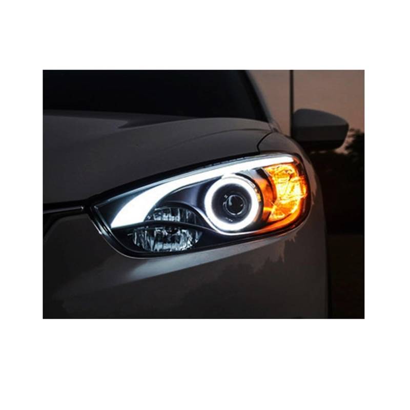 Auto-Stil, kompatibel mit Scheinwerfern Mazda CX-5 2011-2015 CX5, Halogenlampe, DRL, Bi Xenon-Linse, Abblendlicht, Nebelscheinwerfer (4300 K, 35 W) von huangtaogr