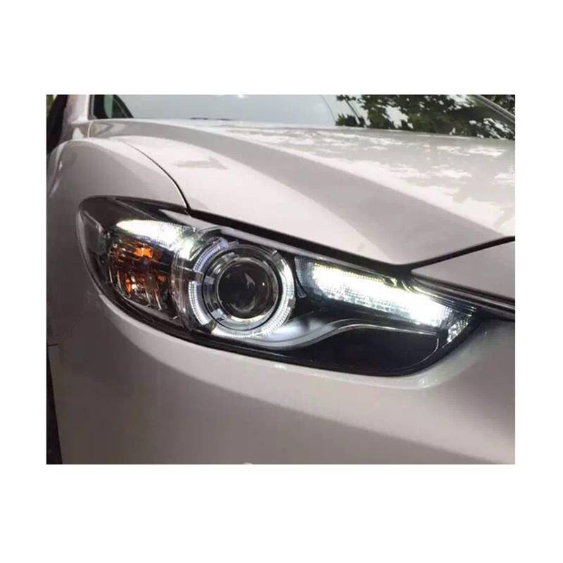 Auto-Stil, kompatibel mit den Scheinwerfern Mazda 6 2013-2016 Mazda6 Atenza Halogenlampe DRL Stirnlampe Angel Eye Bi Xenon Zubehör (HID 8000 K Low Beam) von huangtaogr