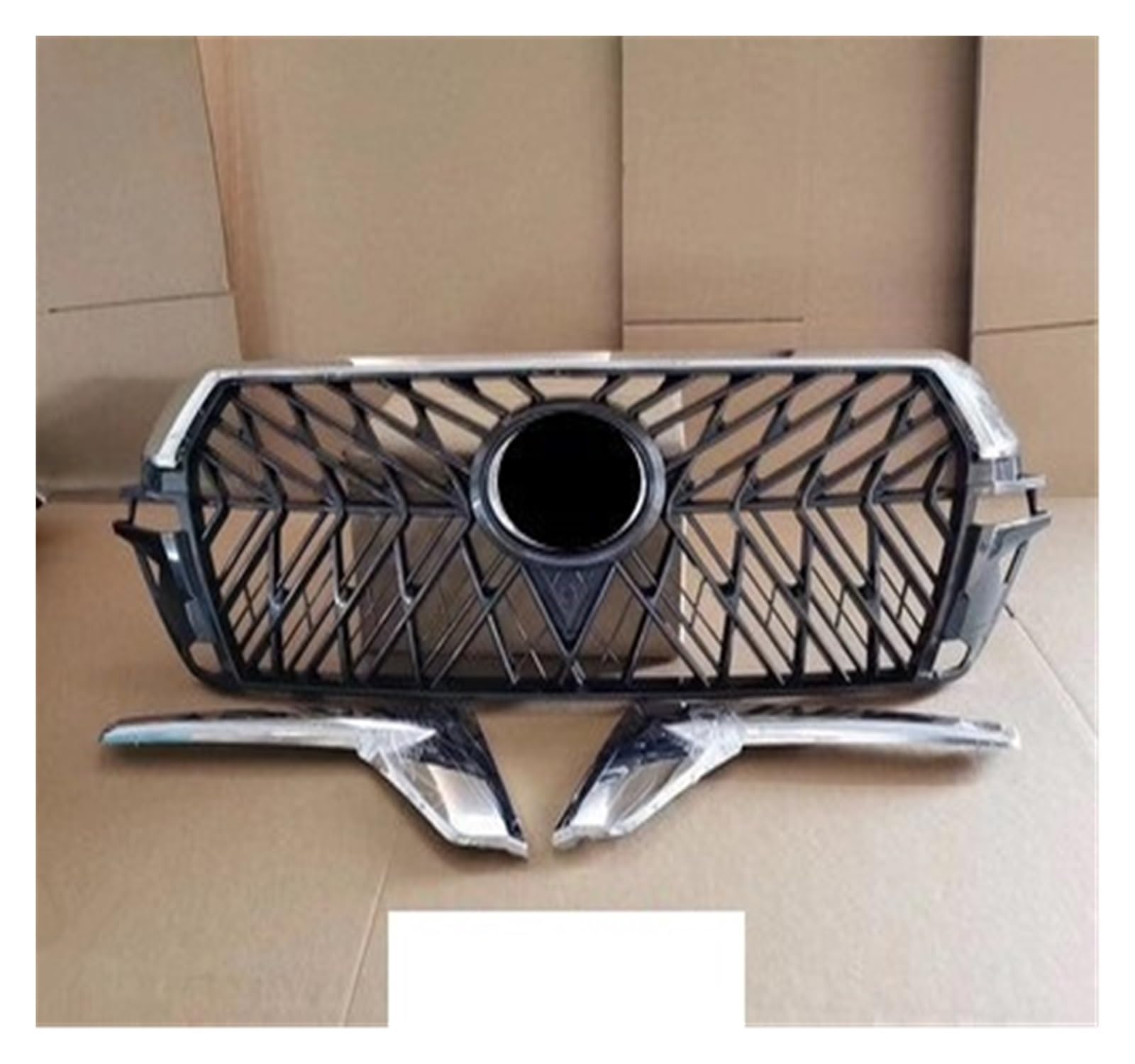 Auto Vorderen Stoßfänger Grill Maske Kühlergrill Kompatibel for Toyota Land Cruiser Prad TRD 03-20(7) von huangtaogr