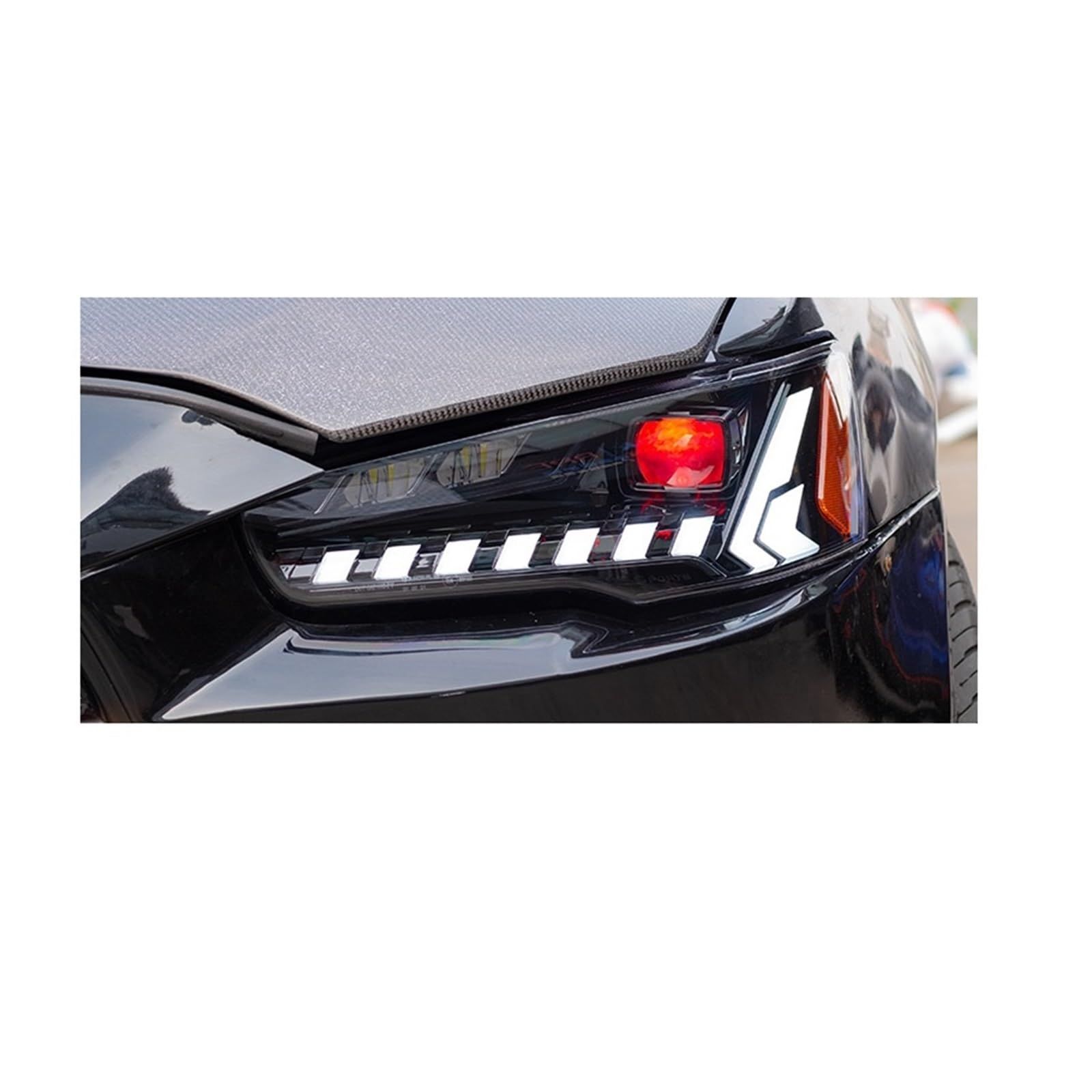 Auto kompatibel mit Mitsubishi Lancer EX 2008-2016 Scheinwerfer DRL Hella Bi Xenon Nebelscheinwerfer Autozubehör Lancer Stirnlampe von huangtaogr