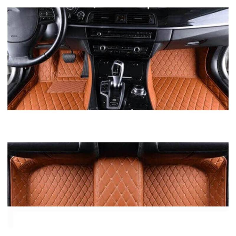 Kompatibel for Hyundai Sonata LF 2018 2017 2016 2015 Auto Fußmatten Innen Leder Teppiche Auto Zubehör Styling Custom Teppiche Schützen(LHD Brown) von huangtaogr