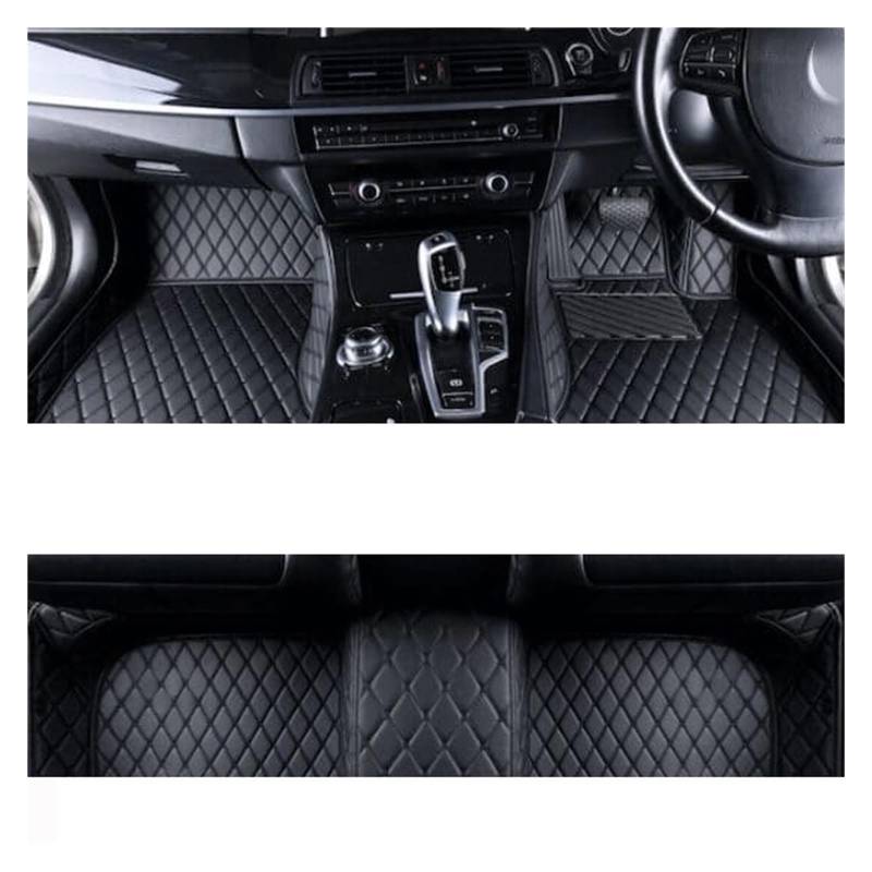 Kompatibel for Hyundai Sonata LF 2018 2017 2016 2015 Auto Fußmatten Innen Leder Teppiche Auto Zubehör Styling Custom Teppiche Schützen(RHD Black) von huangtaogr