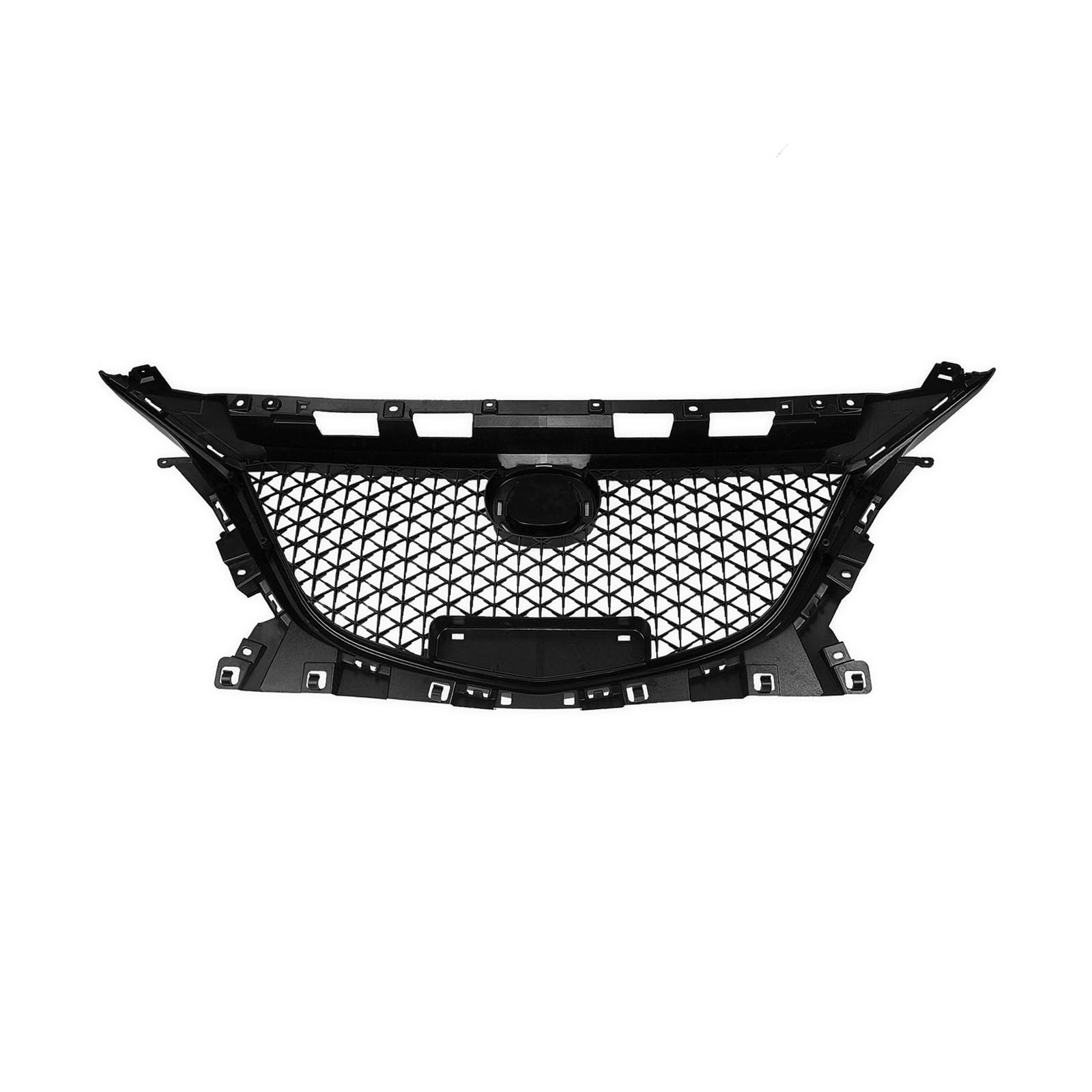 Kompatibel for Mazda 3 Axela 2014–2016 Kühlergrill im Wabenstil, Grill, schwarzes oberes Stoßfänger-Ansauggitter, Ersatz-Mazda3-Kit-Gitter von huangtaogr