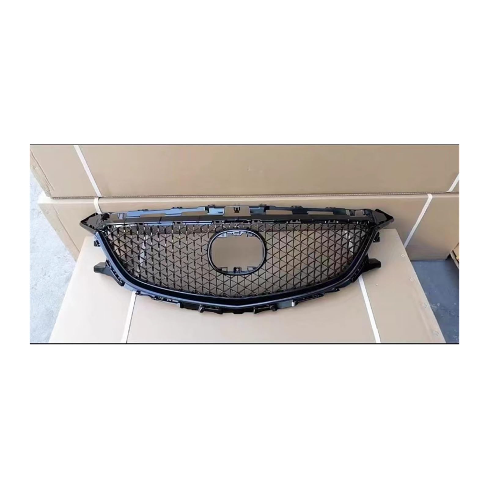 Kompatibel for Mazda 6 2014 2015 2016 Atenza GJ GL Auto Kühlergrill ABS Waben Oberen Stoßfänger Grills Maske Aftermarket Front Grid Mesh von huangtaogr