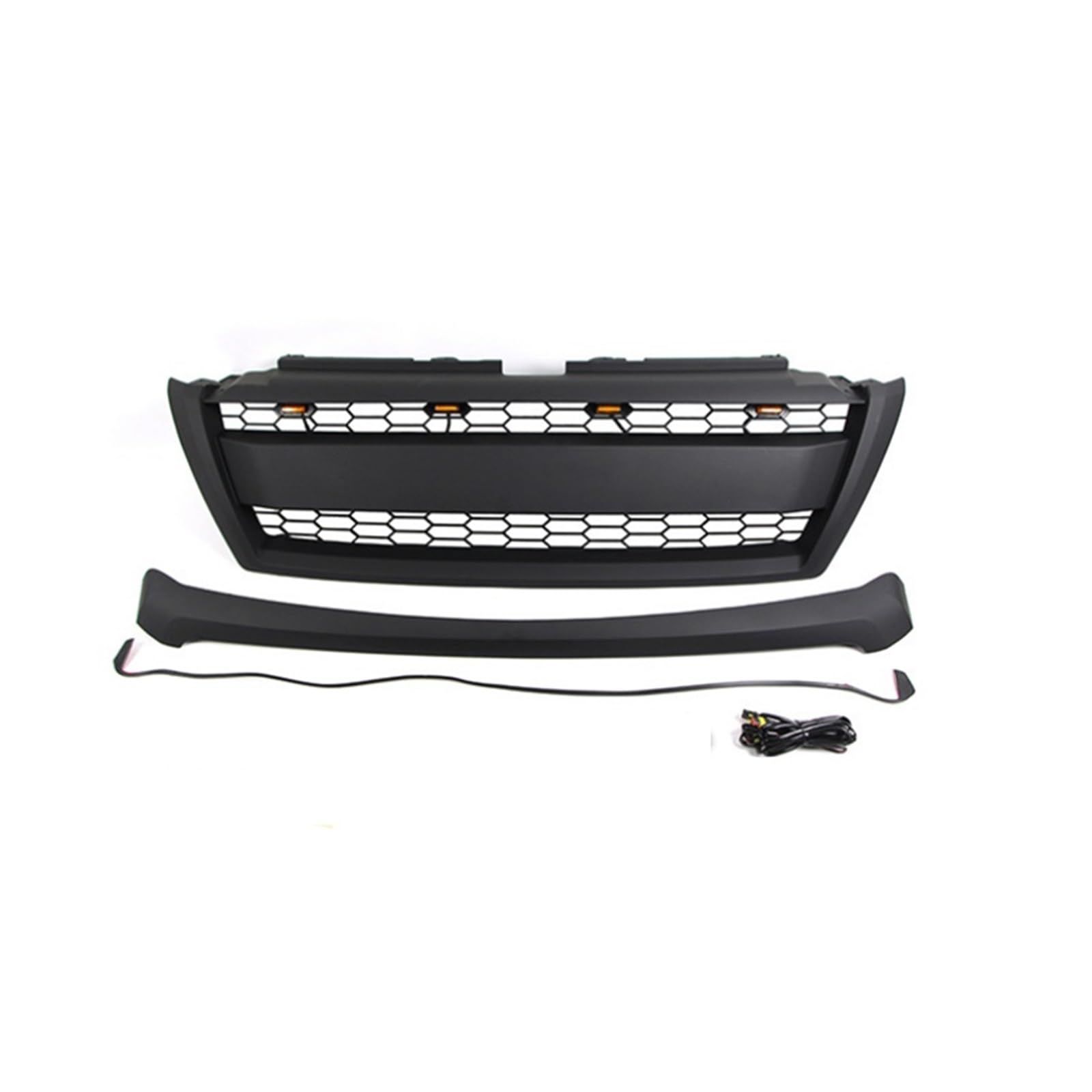 Kompatibel for Toyota Land Cruiser Prado FJ150 2014–2018, Frontgrill, oberes Gitter mit Lampe und Emblem, Auto-Außenzubehör(with Light) von huangtaogr