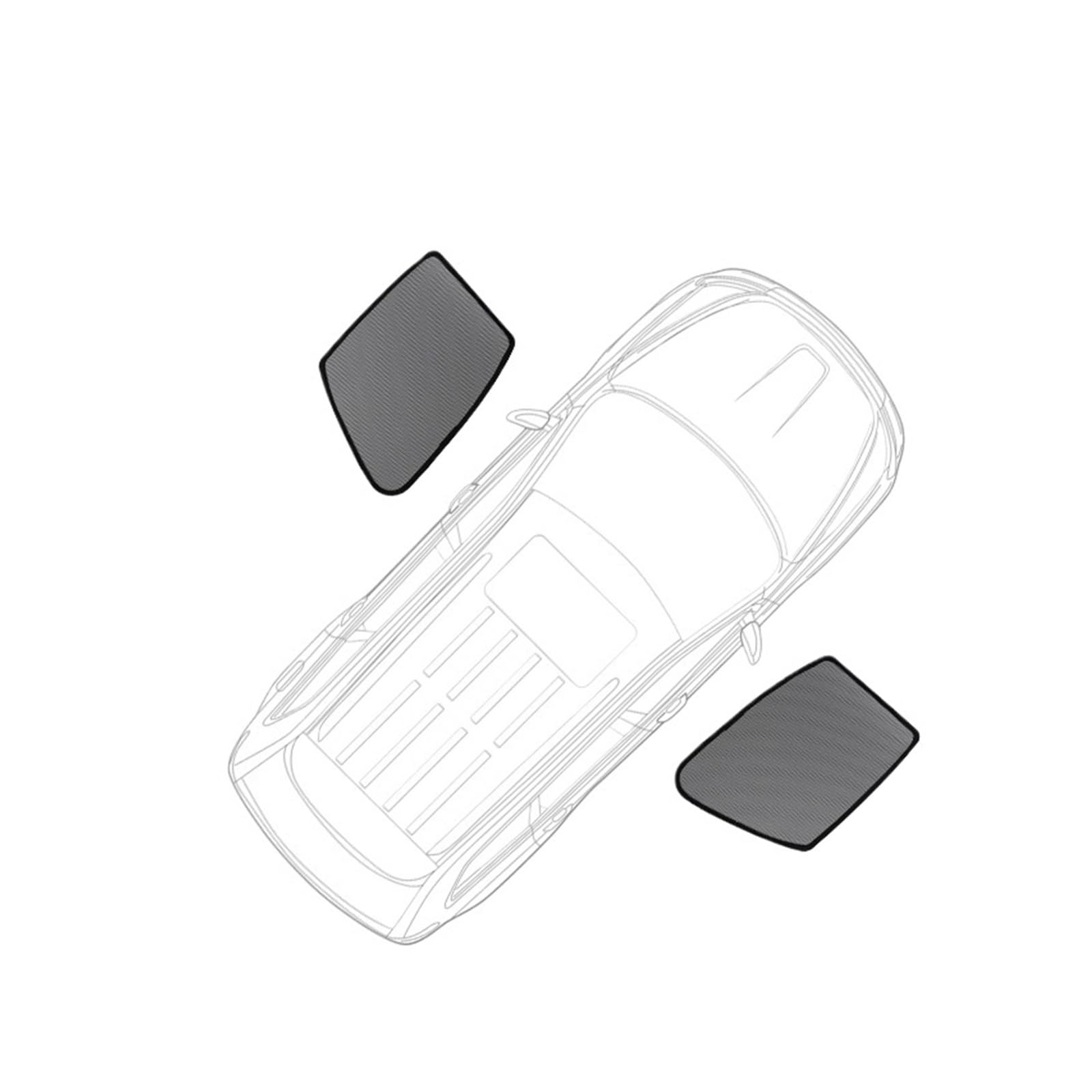 Kompatibel mit Ford Focus Hatchback MK3 2011-2018, Auto-Sonnenschutz, magnetischer Netzvorhang for die Frontscheibe, Sonnenblende for die Rückseite des Fensters(2PCS Front Windows) von huangtaogr