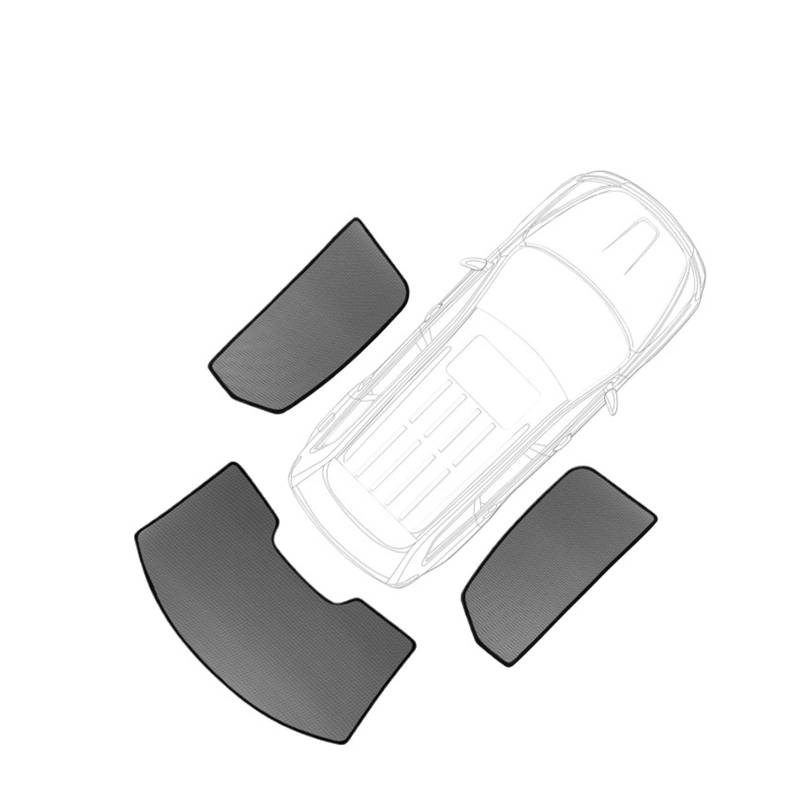 Kompatibel mit Mercedes Benz A-Klasse Schrägheck W176 2012–2018 180 200 Autofenster-Sonnenschutzvorhang Sonnenschutzvisiernetz Mesh-Schutz for Kinder(3Pcs Rear Windshield) von huangtaogr