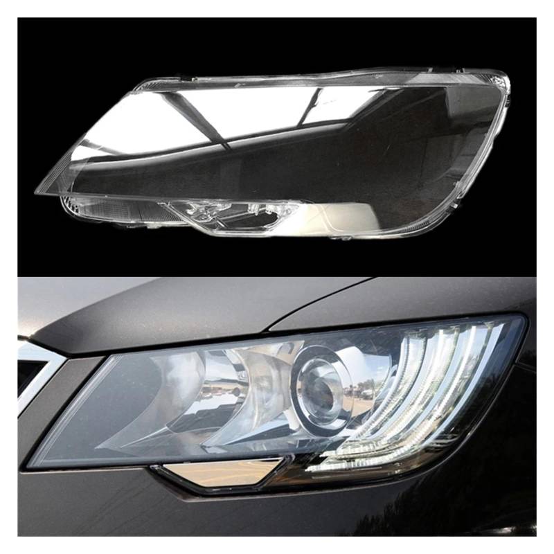 Kompatibel mit Skoda Superb 2013 2014 2015, Autoscheinwerferabdeckung, Scheinwerfer-Lampenschirm, Objektivschale, ersetzen Sie die transparente Lampenabdeckung des vorderen Scheinwerfers(Left) von huangtaogr