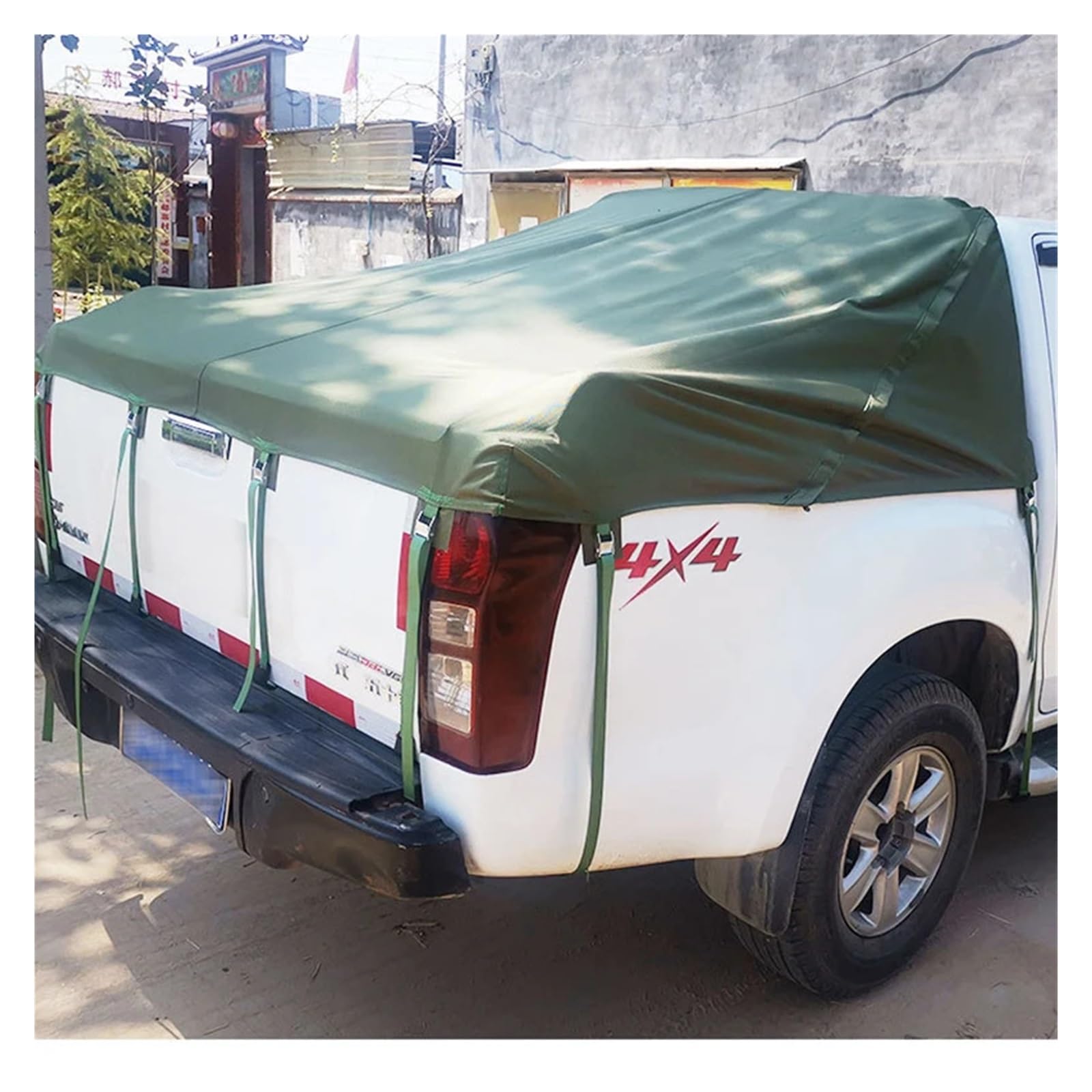 Sonnenschutz-Schrägschuppen, Heckkastenabdeckung, kompatibel mit Toyota Hilux REVO Pickup-Truck-Fach, Heckeimer, Regenschutz,(A Style,Default Shipment) von huangtaogr