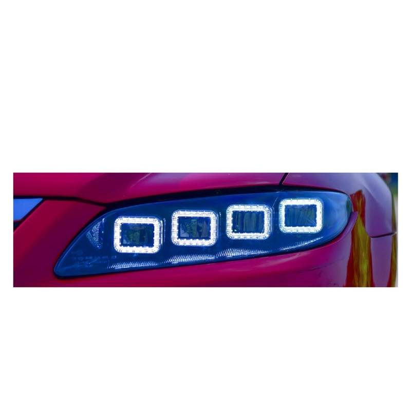 Stirnlampe im Auto-Stil, kompatibel mit Mazda 6 2003-2015 Mazda6, alle Halogenlampen, DRL-Halogenlampe, dynamisches Signal, Zubehör Angel Eye (4300 K) von huangtaogr