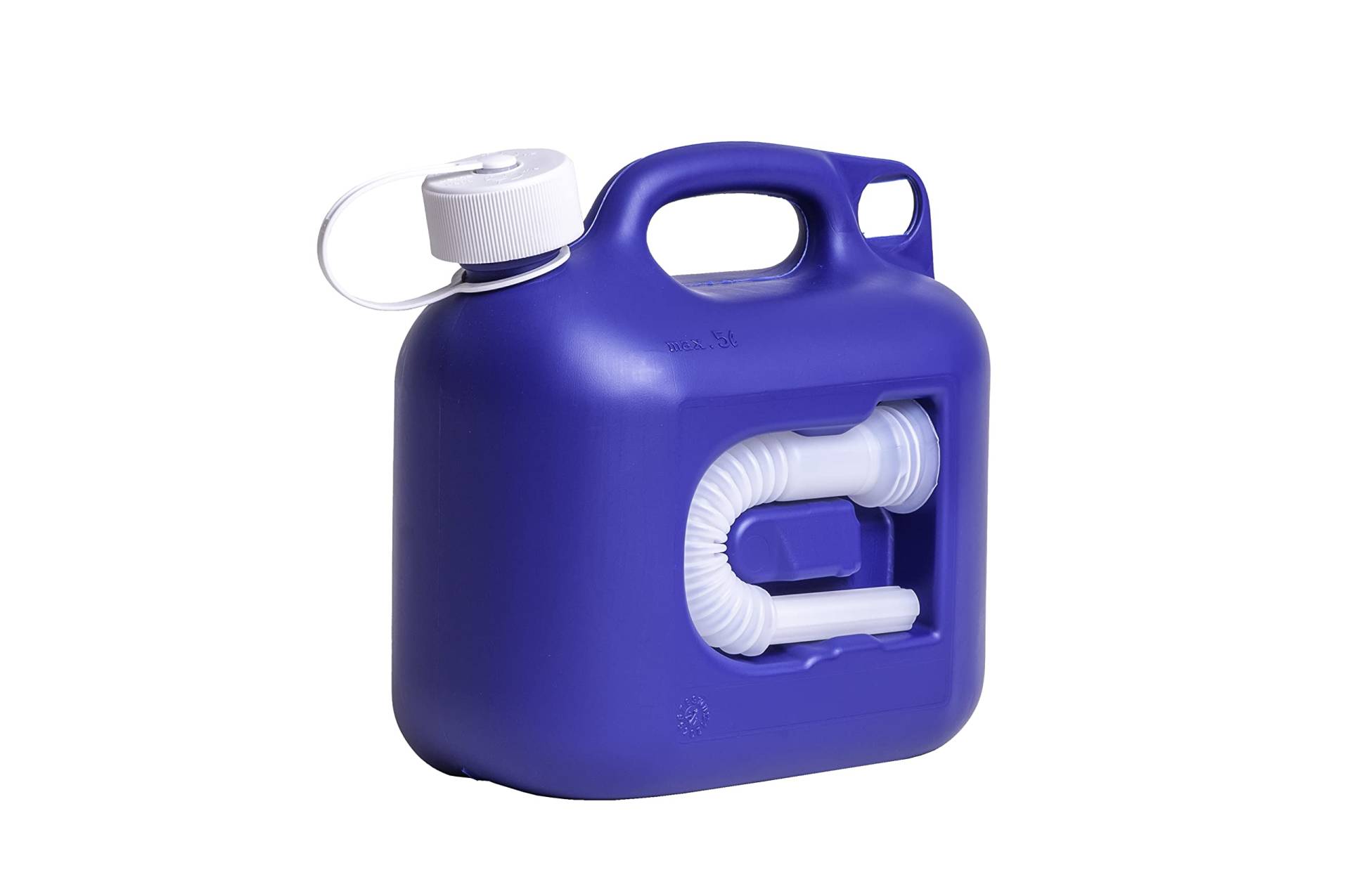 hünersdorff Kanister 5 l für AdBlue, ideal zur Betankung an AdBlue-PKW-Zapfsäulen, Mehrwegkanister mit Auslaufrohr, passt in AdBlue Tankstutzen, unbefüllt, 800280, blau, 5l von hünersdorff