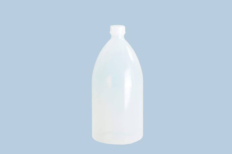 hünersdorff Plastikflaschen zum Befüllen mit Schraubverschluss aus LD-PE (bruchsicher und lebensmittelgeeignet), 1000 ml, transparent von hünersdorff