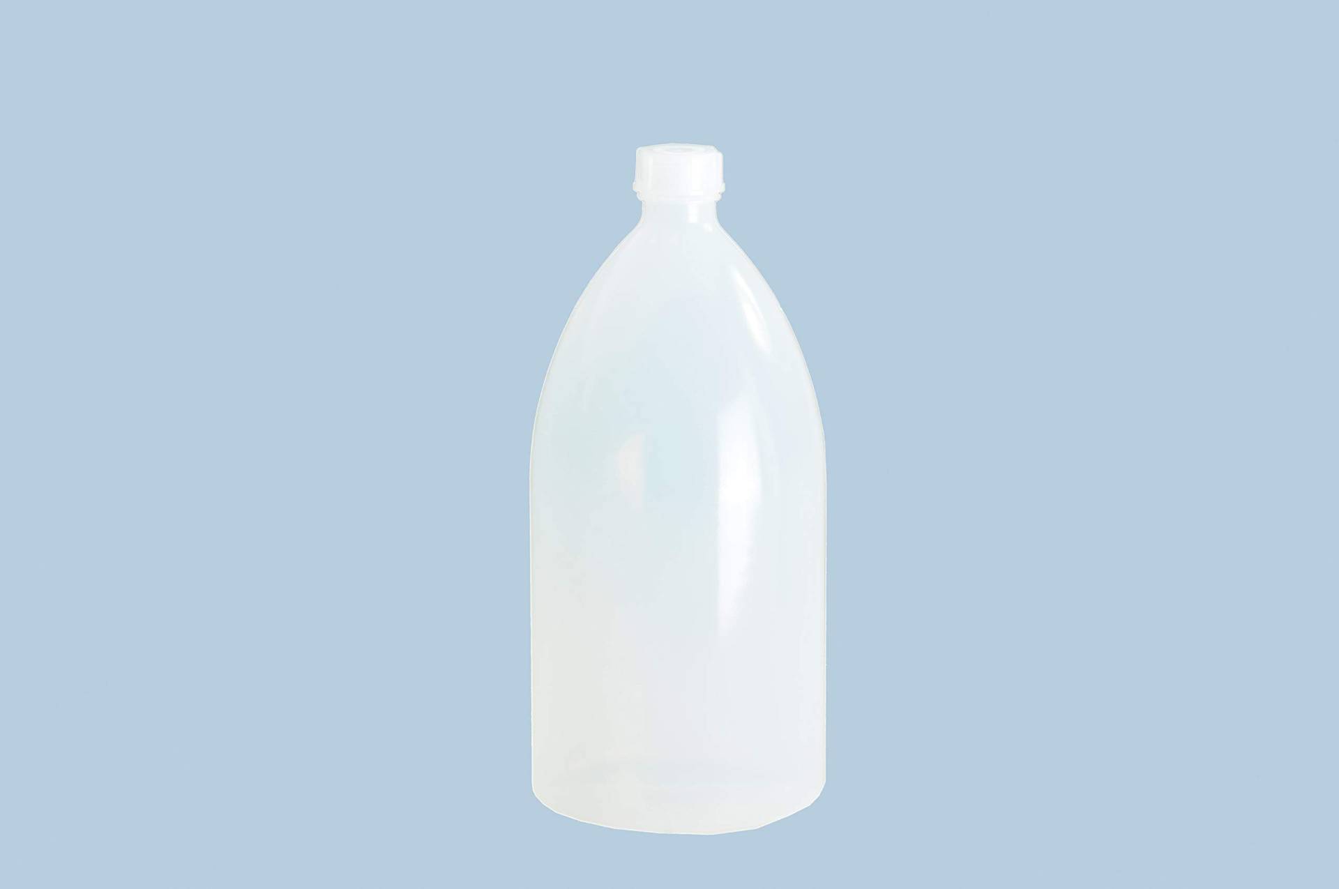 hünersdorff Plastikflaschen zum Befüllen mit Schraubverschluss aus LD-PE (bruchsicher und lebensmittelgeeignet), 3000 ml, transparent von hünersdorff