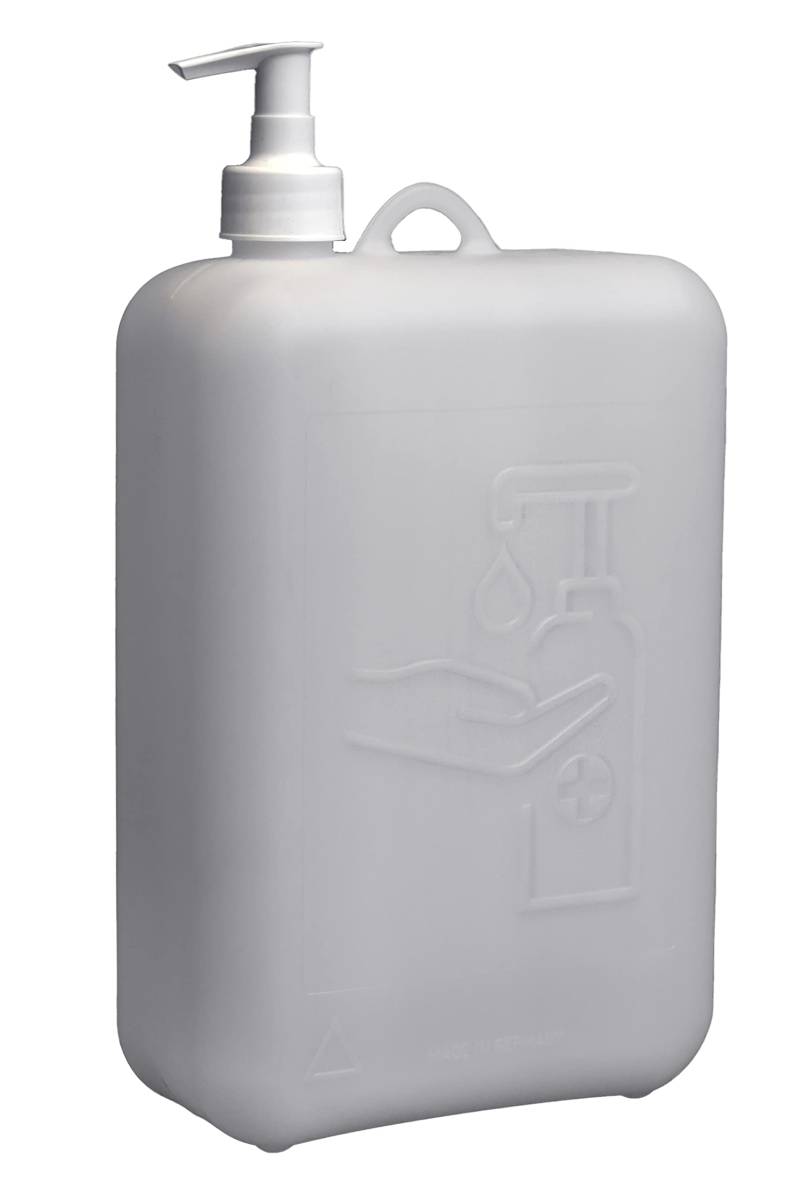 hünersdorff Pumpspender 2000ml ideal für Seife oder Desinfektionsmittel, BPA-frei, temperaturbeständig, naturfarben, 810260 von hünersdorff