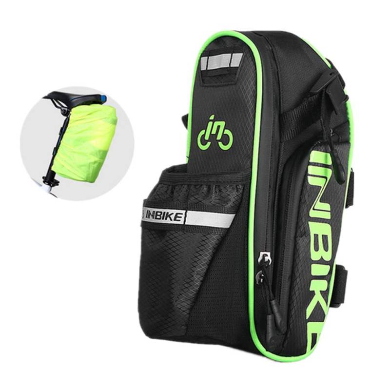 Fahrrad Satteltaschen Wasserdichtes Material Saddle Bag Wedge Pack Satteltasche Mountainbike FüR Mountainbikes FahrräDer Und RennräDer Green,Free Size von huihuijia