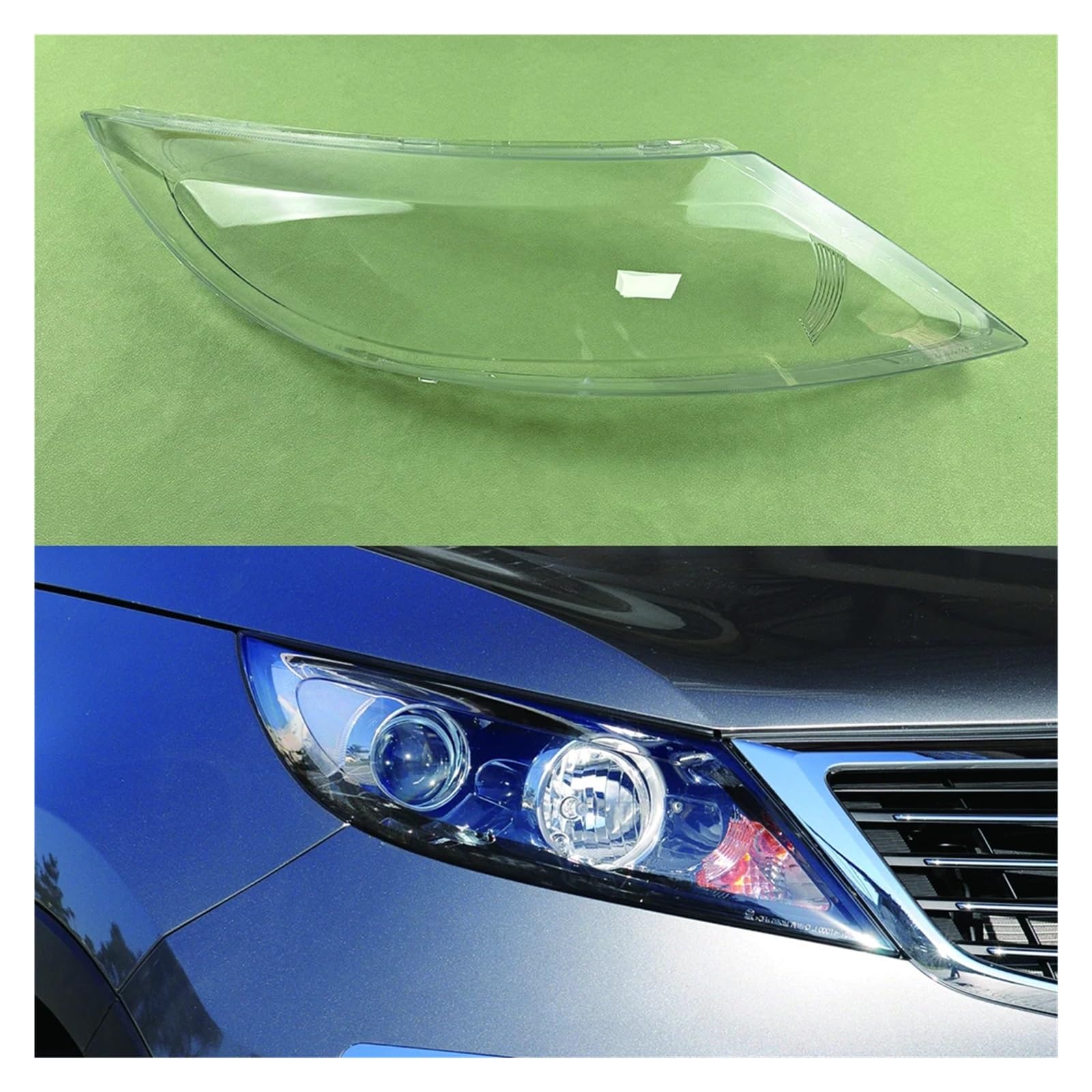 Kompatibel for Kia Sportage R 2009-2014 Scheinwerfer Abdeckung Transparente Scheinwerfer Shell Lampe Schatten Objektiv Ersetzen Original Lampenschirm(Right) von hutianbrt