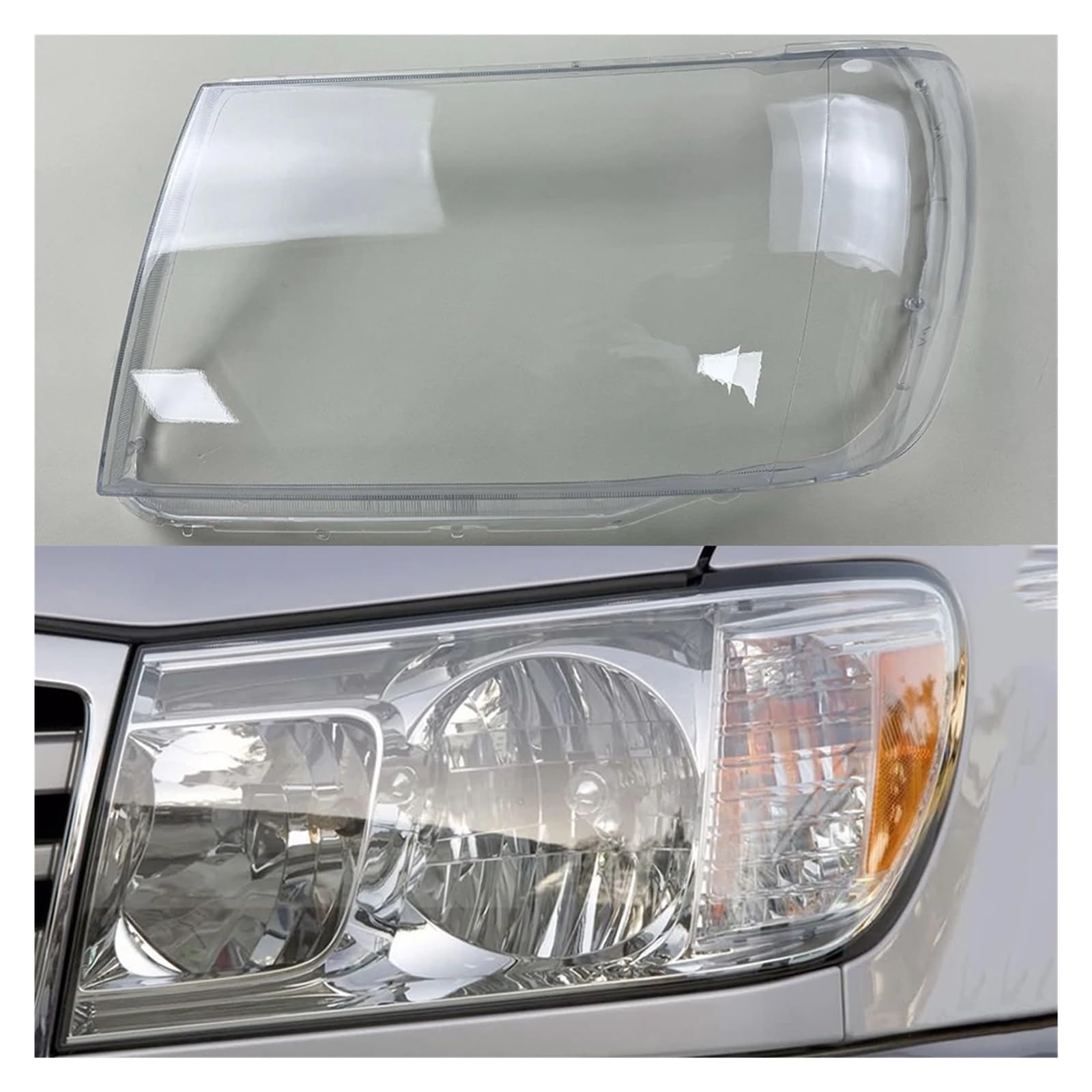 Kompatibel for Toyota Land Cruiser 2005 2006 2007 Transparent Lampenschirm Lampe Schatten Front Scheinwerfer Shell Scheinwerfer Abdeckung Objektiv(1PCS Left Side) von hutianbrt