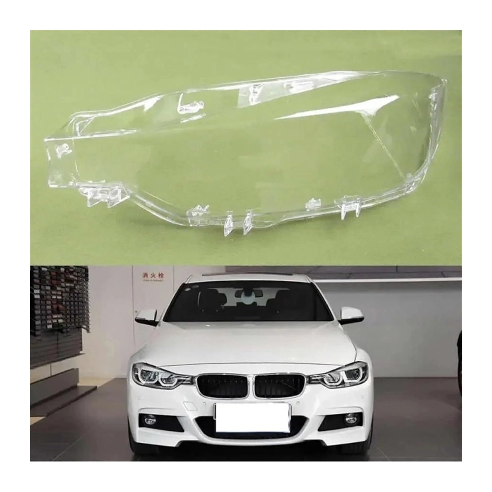 Kompatibel mit BMW 3er-Serie 2016 2017 2018 320 328 316 335, LED-Autozubehör, Scheinwerferschale, transparente Scheinwerferabdeckung, Lampenschirmlinse(1PCS Left Side) von hutianbrt