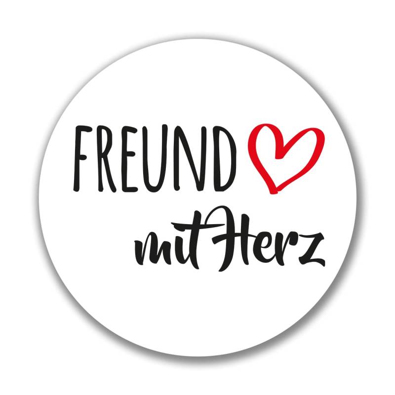 huuraa Aufkleber Freund mit Herz Sticker 10cm mit Motiv für die tollsten Menschen Geschenk Idee für Freunde und Familie von huuraa